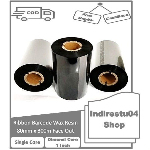 Mực in mã vạch wax resin 80mm x 300m - Mực in mã vạch wax resin 80mm x 300m